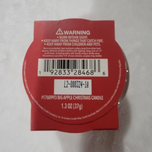 Lot of 6 Yankee Candle BIG APPLE CHRISTMAS Mini Single Jars Candles 1.3 oz x 6 - Picture 4 of 5